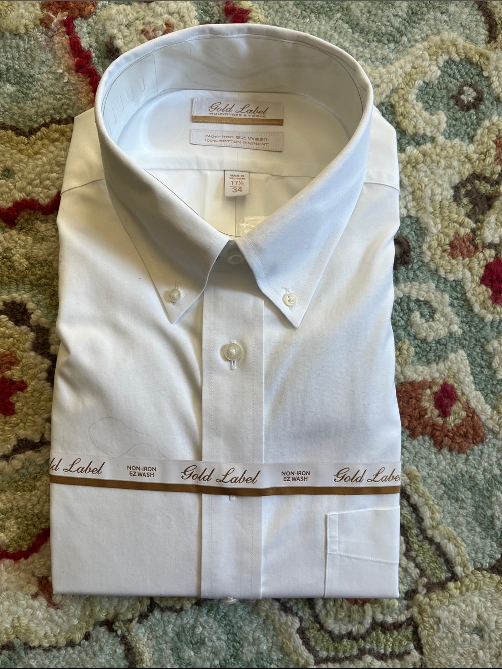 Roundtree & Yorke Gold Label White Dress Shirt